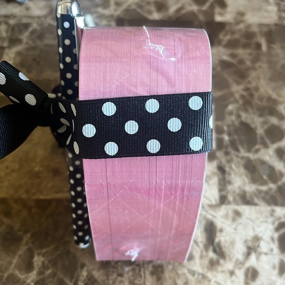 Brand New Hallmark Stationary Heart Red Polka Dot Floral 500-Sheet Note Pad Pen